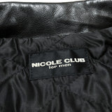 (designers) 1980'S～ MADE IN KOREA NICOLE CLUB for men SLEEVE LEATHER BUTTON VARSITY JACKET