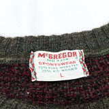 (vintage) 1950'S～ MADE IN USA McGREGOR TOTAL PATTERN MOHAIR KNIT AS IS