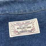 (designers) 1980'S～ MADE IN JAPAN ATLIER SAB US ARMY STYLE INDIGO DYED LINEN PULLOVER SHORT SLEEVE SHIRT