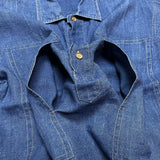 (designers) 1980'S～ MADE IN JAPAN ATLIER SAB US ARMY STYLE INDIGO DYED LINEN PULLOVER SHORT SLEEVE SHIRT