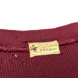 (boro) 1950'S～ B & M Knitwear LONG LENGTH LETTERMAN KNIT CARDIGAN