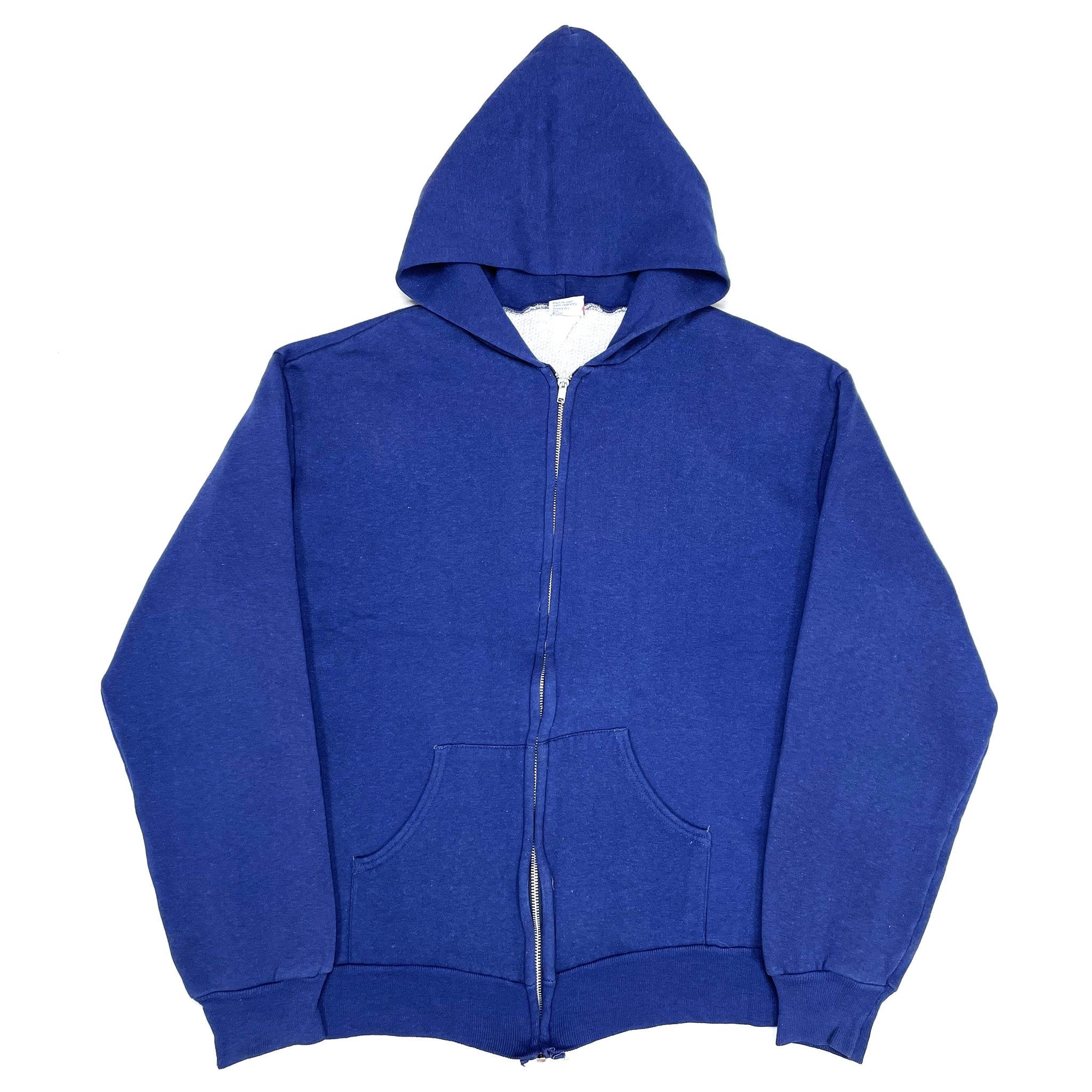 VINTAGE) 1980'S MADE IN USA GEARING UP THERMAL LINED ZIP UP HOODIE