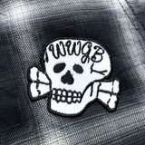 (designers) 2005 MADE IN JAPAN SASQUATCH FABRIX SHADOW PLAID X TOTAL PATTERN PRINT REVERSIBLE ZIP UP HOODIE