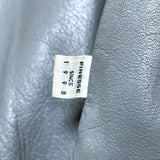 (designers) 1998 FINESSE GOOD ENOUGH UK STYLE SINGLE BREASTED LEATHER BIKER JACKET