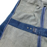 (designers) 2000 MADE IN TUNISIA Levi's RED CHANGE BUTTON STYLE STRETCH DENIM SHOP COAT