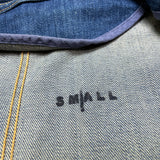 (designers) 2000 MADE IN TUNISIA Levi's RED CHANGE BUTTON STYLE STRETCH DENIM SHOP COAT