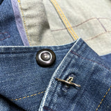 (designers) 2000 MADE IN TUNISIA Levi's RED CHANGE BUTTON STYLE STRETCH DENIM SHOP COAT