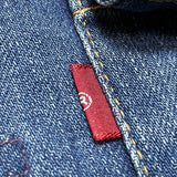 (designers) 2000 MADE IN TUNISIA Levi's RED CHANGE BUTTON STYLE STRETCH DENIM SHOP COAT