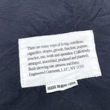 (DESIGNERS) MADE IN USA ENGINEERED GARMENTS STRIPED PATTERN PANELED HOODED VEST WITH 3D POCKET