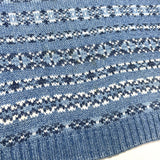 (VINTAGE) 1980'S～ MADE IN SCOTLAND L.L.BEAN FAIR ISLE PATTERN INDIGO DYED COTTON KNIT