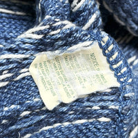 (VINTAGE) 1980'S～ MADE IN SCOTLAND L.L.BEAN FAIR ISLE PATTERN INDIGO DYED COTTON KNIT