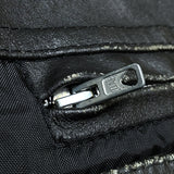 (vintage) 1980'S～ Made in Jeans LEATHER PANELED BELTED JACKET