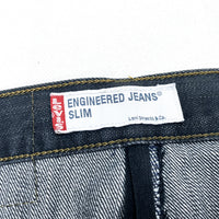 (VINTAGE) 1996 Levi's ENGINEERED JEANS PAINTED 3D CUTTING DENIM SHORTS