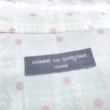 (designers) AD2001 MADE IN JAPAN COMME des GARCONS HOMME LATTICE PATTERN X POLKA DOT PATTERN PIGMENT PRINTED SHORT SLEEVE SHIRT