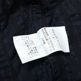(designers) MADE IN JAPAN ISSEY MIYAKE MEN BLACK TAG STRIPED PATTERN SHORT SLEEVE BOX SHIRT