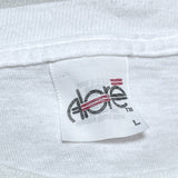 (t-shirt) 1992 MADE IN USA MUSCLE BEACH BIKE RIDING WOMAN PRINT T-SHIRT