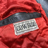(vintage) 1990'S～ UNKNOWN SLEEVE CUT OFF UK STYLE DOUBLE BREASTED LEATHER BIKAER JACKET VEST