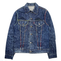 (VINTAGE) 1970'S Levi's 70505 e PAINT, EMBROIDERED DENIM TRUCKER JACKET