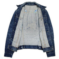 (VINTAGE) 1970'S Levi's 70505 e PAINT, EMBROIDERED DENIM TRUCKER JACKET