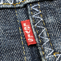 (VINTAGE) 1970'S Levi's 70505 e PAINT, EMBROIDERED DENIM TRUCKER JACKET