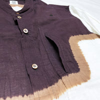 (DESIGNERS) 2000'S～ MADE IN INDIA HaaT DYED STAND UP COLLAR SHIRT
