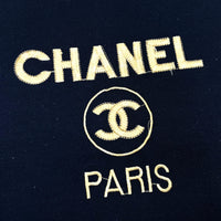 (VINTAGE) 1980'S～ BOOTLEG CHANEL LOGO EMBROIDERED SHORT SLEEVE SWEAT SHIRT