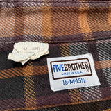 (vintage) 1980'S～ MADE IN USA FIVE BROTHER PLAID PATTERN HEAVY FLANNEL SHIRT