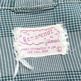(VINTAGE) 1950'S The Rembrandt by gilmar LATTICE PATTERN LONG POINT RAYON OPEN COLLAR BOX SHIRT