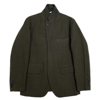 (DESIGNERS) 2017 COMME des GARCONS HOMME DEUX FRONT ZIPPER DESIGN DYED BLAZER JACKET