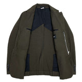 (DESIGNERS) 2017 COMME des GARCONS HOMME DEUX FRONT ZIPPER DESIGN DYED BLAZER JACKET