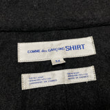 (designers) 2004 MADE IN FRANCE COMME des GARCONS SHIRT ZIPPERED DESIGN WRINKLED WOOL BLAZER JACKET