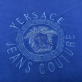 (DESIGNERS) MADE IN ITALY VERSACE JEANS COUTURE MEDUSA EMBROIDERED FRONT BRUSHED SWEAT SHIRT