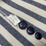 (designers) 1980'S～ MADE IN JAPAN I.S. ISSEY MIYAKE SPORT THICK HICKORY STRIPED BALMACAAN COAT WITH CHIN STRAP