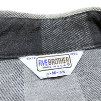 (VINTAGE) 1980'S～ MADE IN USA FIVE BROTHER BLOCK CHECKERED HEAVY FLANNEL SHIRT