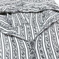 (VINTAGE) UNKNOWN STRIPED PATTERN BAJA HOODIE WITH BIG HOOD