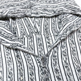 (VINTAGE) UNKNOWN STRIPED PATTERN BAJA HOODIE WITH BIG HOOD