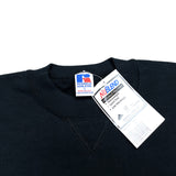 (VINTAGE) DEAD STOCK NEW 1990'S～ MADE IN USA RUSSELL FRONT V GUSSET PLAIN SWEAT SHIRT