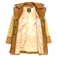 (VINTAGE) 1970'S NORTH BEACH LEATHER STITCHED DESIGN 2 TONE LEATHER JACKET COAT