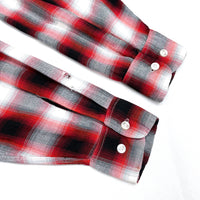 (VINTAGE) 1960'S TOWNCRAFT SHADOW PLAID RAYON OPEN COLLAR BOX SHIRT