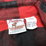(VINTAGE) 1990'S～ MADE IN USA PRENTISS BLOCK CHECKERED HEAVY FLANNEL SHIRT