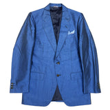 (DESIGNERS) MADE IN ITALY LANVIN STRIPED SILK 100% 2 BUTTON BLAZER JACKET