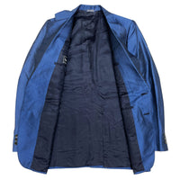 (DESIGNERS) MADE IN ITALY LANVIN STRIPED SILK 100% 2 BUTTON BLAZER JACKET