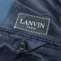 (DESIGNERS) MADE IN ITALY LANVIN STRIPED SILK 100% 2 BUTTON BLAZER JACKET