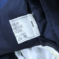 (DESIGNERS) MADE IN ITALY LANVIN STRIPED SILK 100% 2 BUTTON BLAZER JACKET