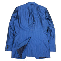 (DESIGNERS) MADE IN ITALY LANVIN STRIPED SILK 100% 2 BUTTON BLAZER JACKET