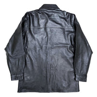 (VINTAGE) 1980'S CLAUDE LAMONT LEATHER SHIRT