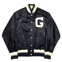 (VINTAGE) 1960'S SATIN VARSITY JACKET WITH PATCH POCKET AS IS