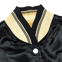 (VINTAGE) 1960'S SATIN VARSITY JACKET WITH PATCH POCKET AS IS