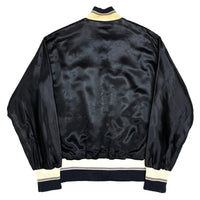 (VINTAGE) 1960'S SATIN VARSITY JACKET WITH PATCH POCKET AS IS