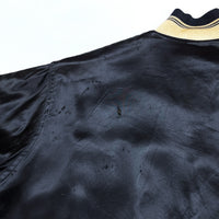 (VINTAGE) 1960'S SATIN VARSITY JACKET WITH PATCH POCKET AS IS